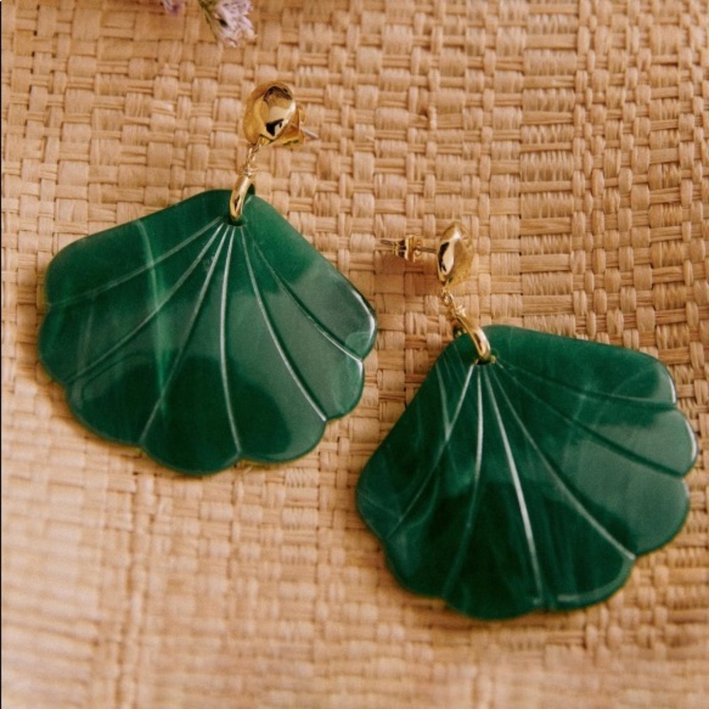 Sézane Gloria Green Earrings